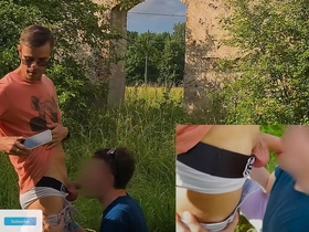 Caught blowing big twink cock in white ck briefs  in public