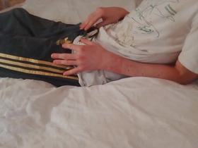 Solo guy jerking off: beautiful pleasure in my room