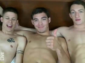 Jasonsparkslive - hung twinks swap head and fuck bareback in hot 3-way