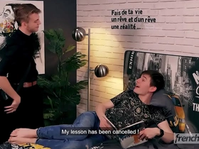 Condom free - young cheating twink nearly gets caught by boyfriend