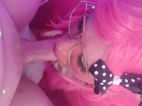 Cumming twice! femboy sucks and swallows 2 big loads.